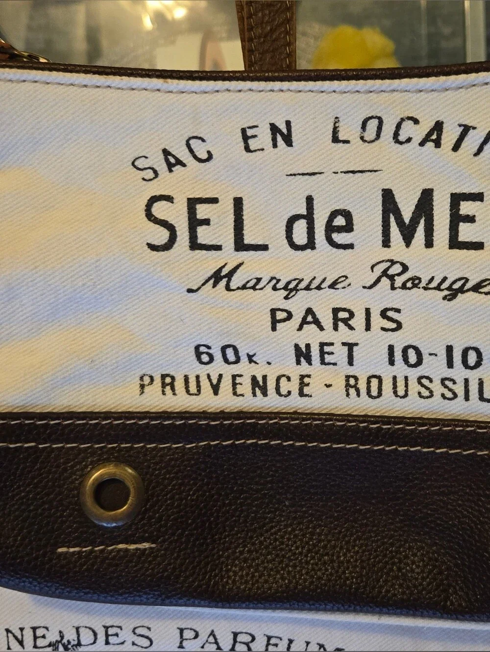 Pre-owned Myra Bag Vintage French Perfume Tote & Sel de Mer Wristlet Set, AS IS